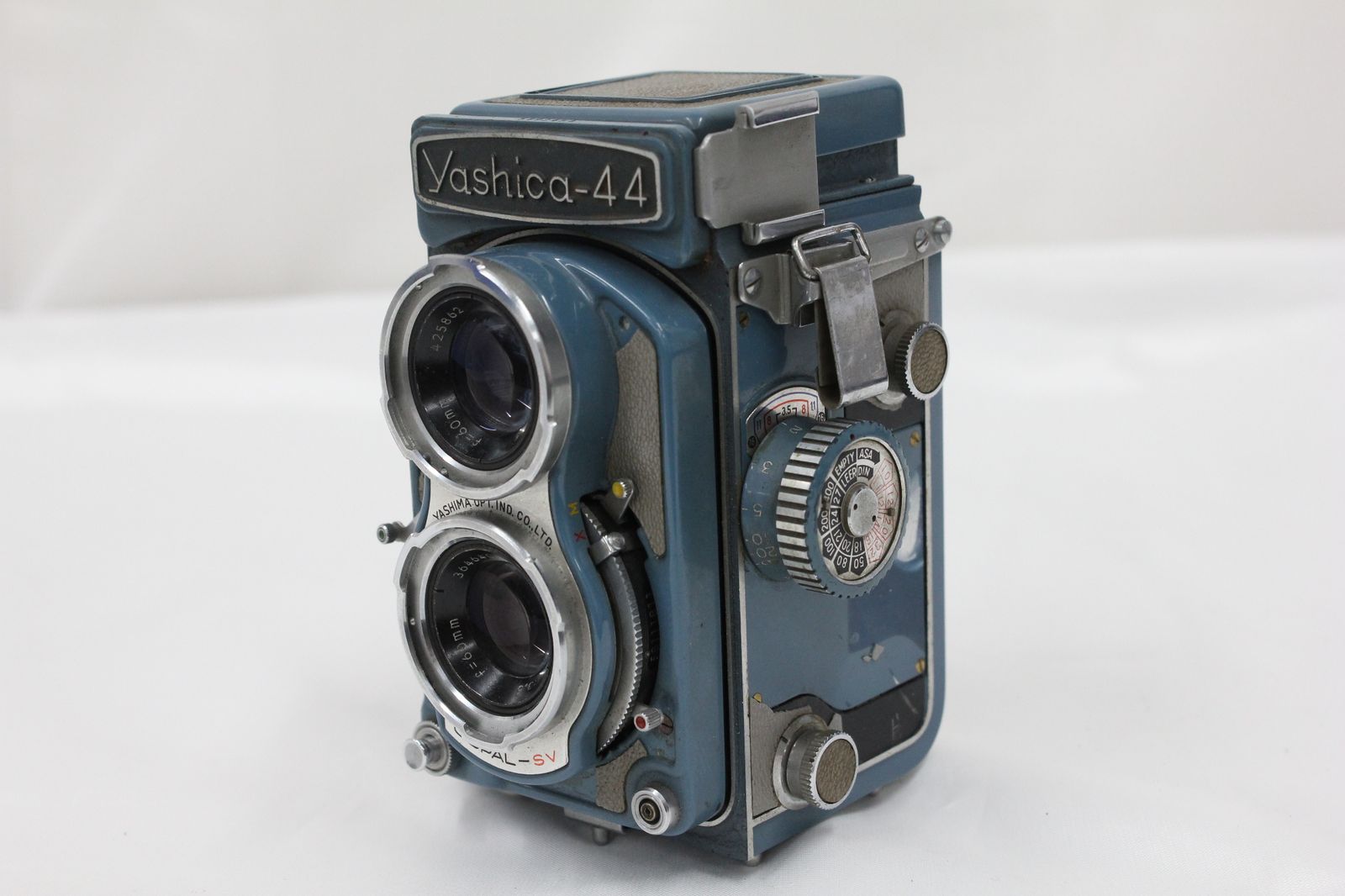 訳あり品】 ヤシカ Yashica-44 ブルー Yashikor 60mm F3.5 二眼カメラ