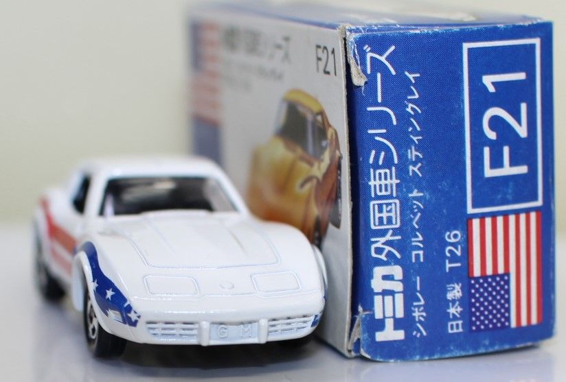 USED トミカ 青箱 F21 シボレー コルベット スティングレー 1/64 日本