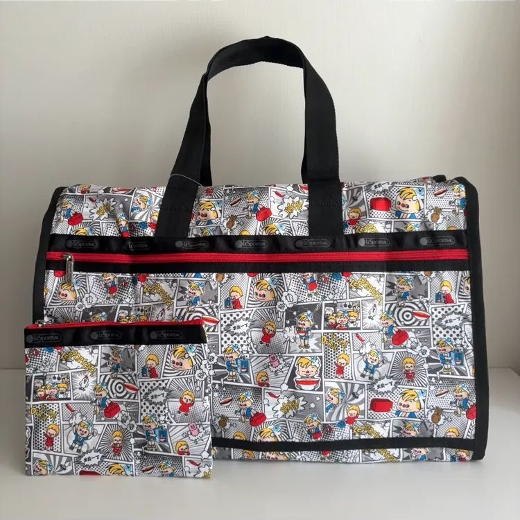 新品 タグ付き レスポートサック 出前一丁 コミック ボストンバッグ