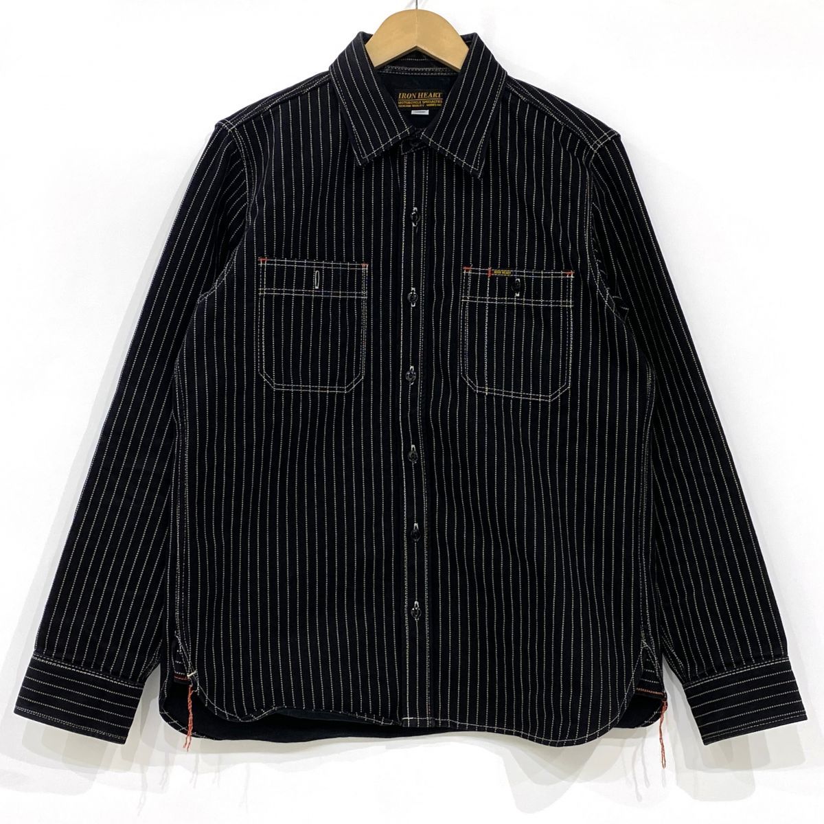 IRON HEART アイアンハート ウォバッシュ ワークシャツ ブラック L