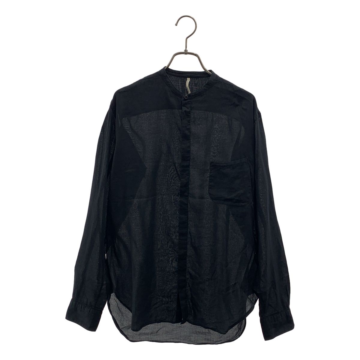 m's braque / エムズブラック | コットン バンドカラー シャツ | 36
