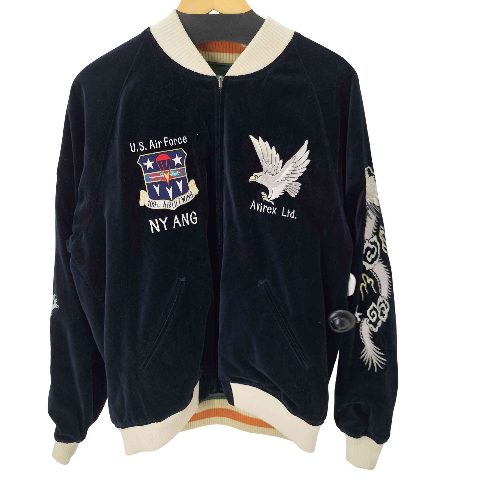 アヴィレックス AVIREX 別珍 スカジャン ベルベット レーヨン