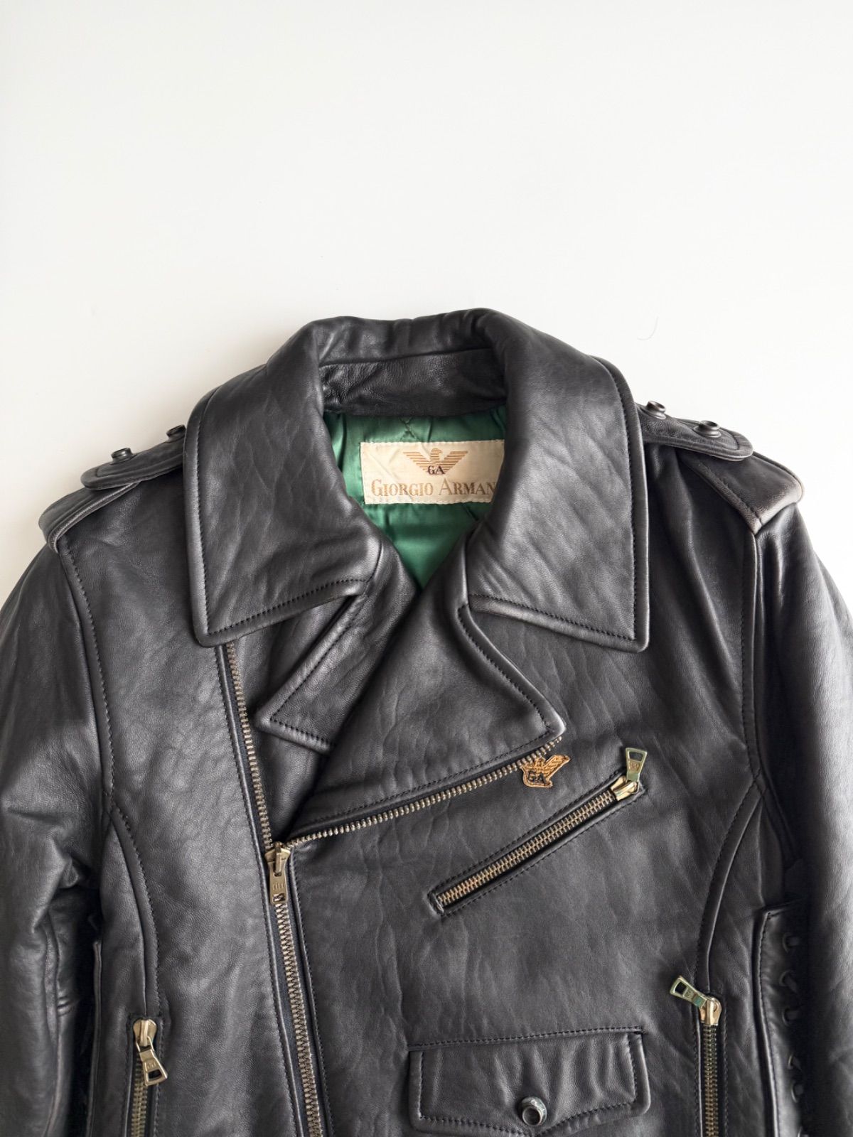 1982. GIORGIO ARMANI LEATHER JACKET ジョルジオアルマーニ 1980s
