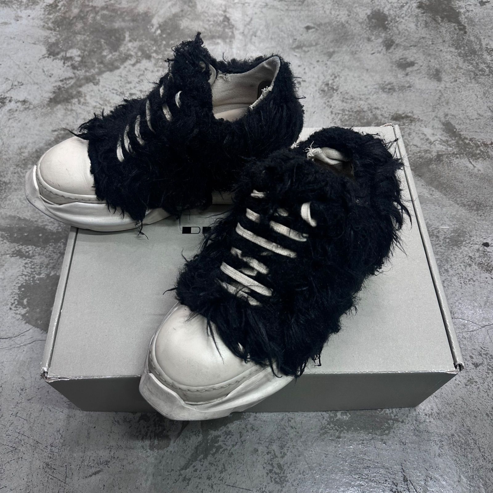 Rick Owens DRKSHDW Abstract ファー アブストラクト スニーカー