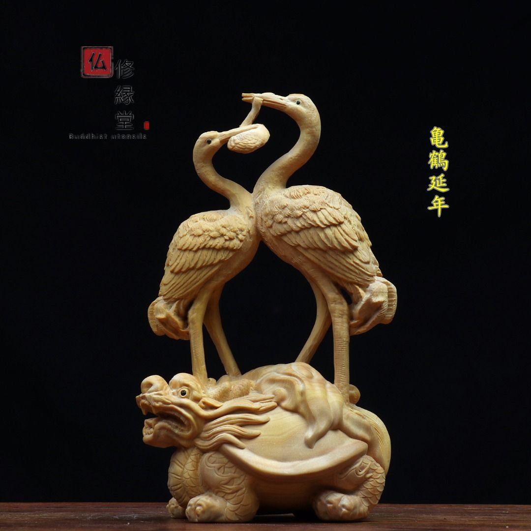 骨董品】上野玉水作 木彫 鶯（雄雌一対） 共箱 骨董品】上野玉水作