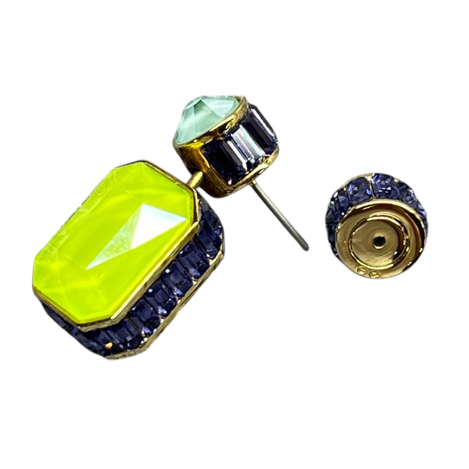 美品 スワロフスキー SWAROVSKI Orbita ドロップピアス オクタゴン