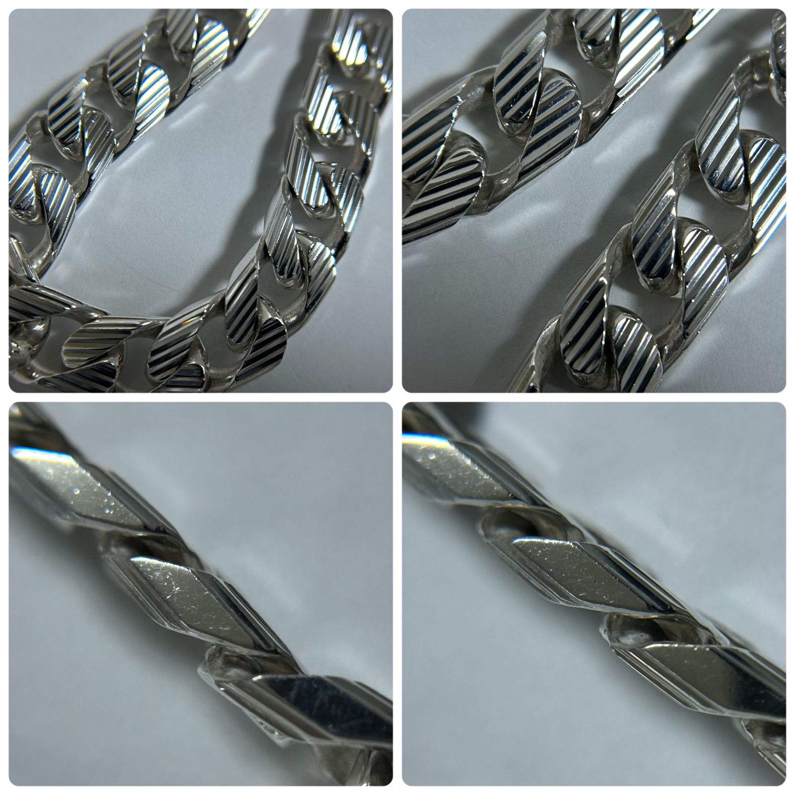 Shun様 グッチ ブレスレット 喜平 ストライプ 重厚 SV925 GUCCI #18