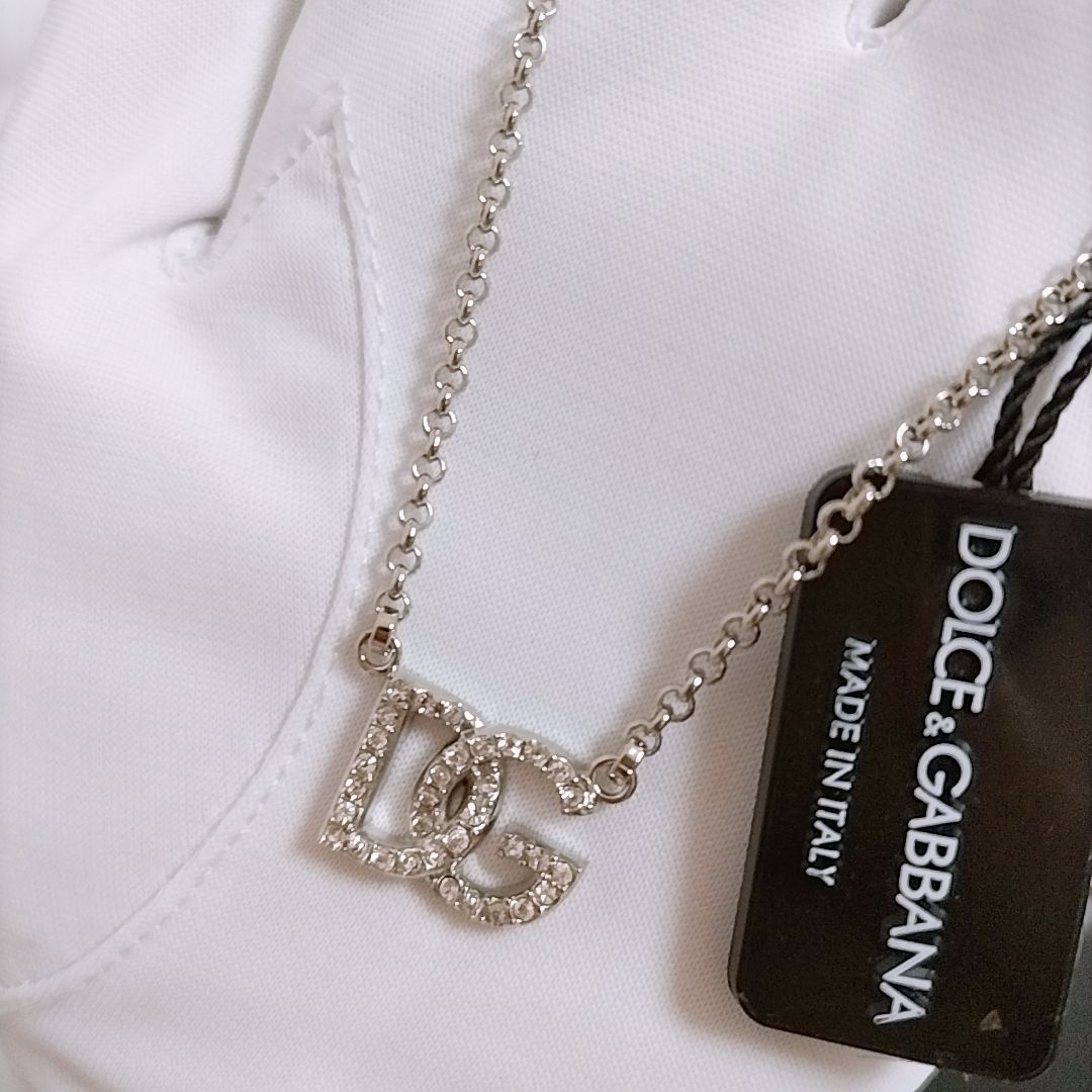 新品未使用】Dolce & Gabbana ナローチェーンネックレス DGロゴ