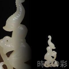 旧蔵・已未年春月昌碩作款・寿山田黄石彫刻】中国古美術・細密彫