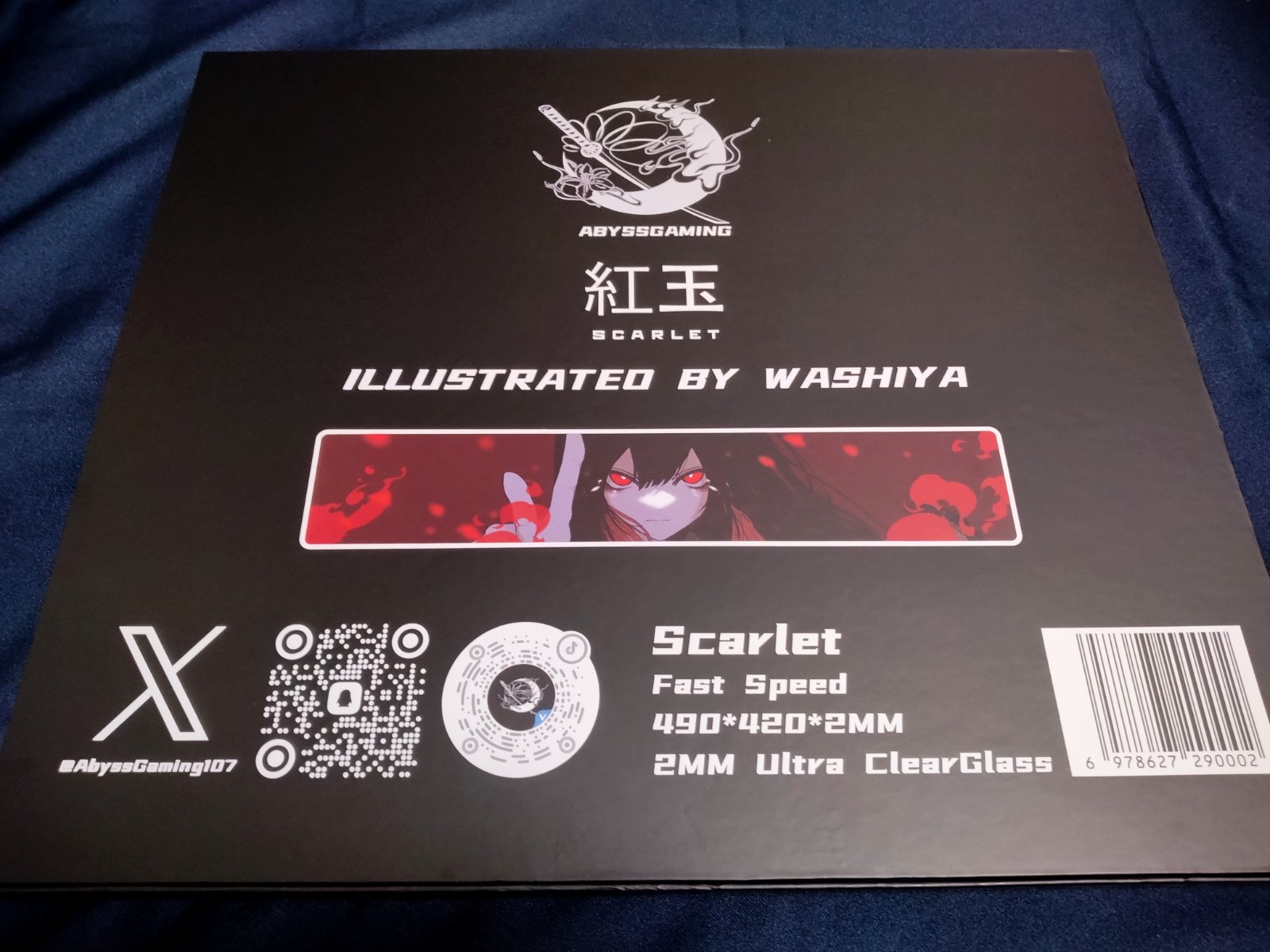 AbyssGaming × WaShiYa 紅玉 ガラスマウスパッド 最高の満足感｜五月雨