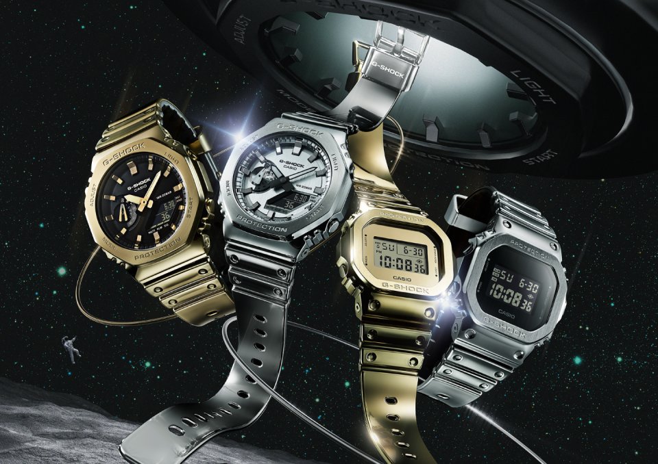G-SHOCK” から、スタイリッシュなデザインのメタルベゼルモデルが登場