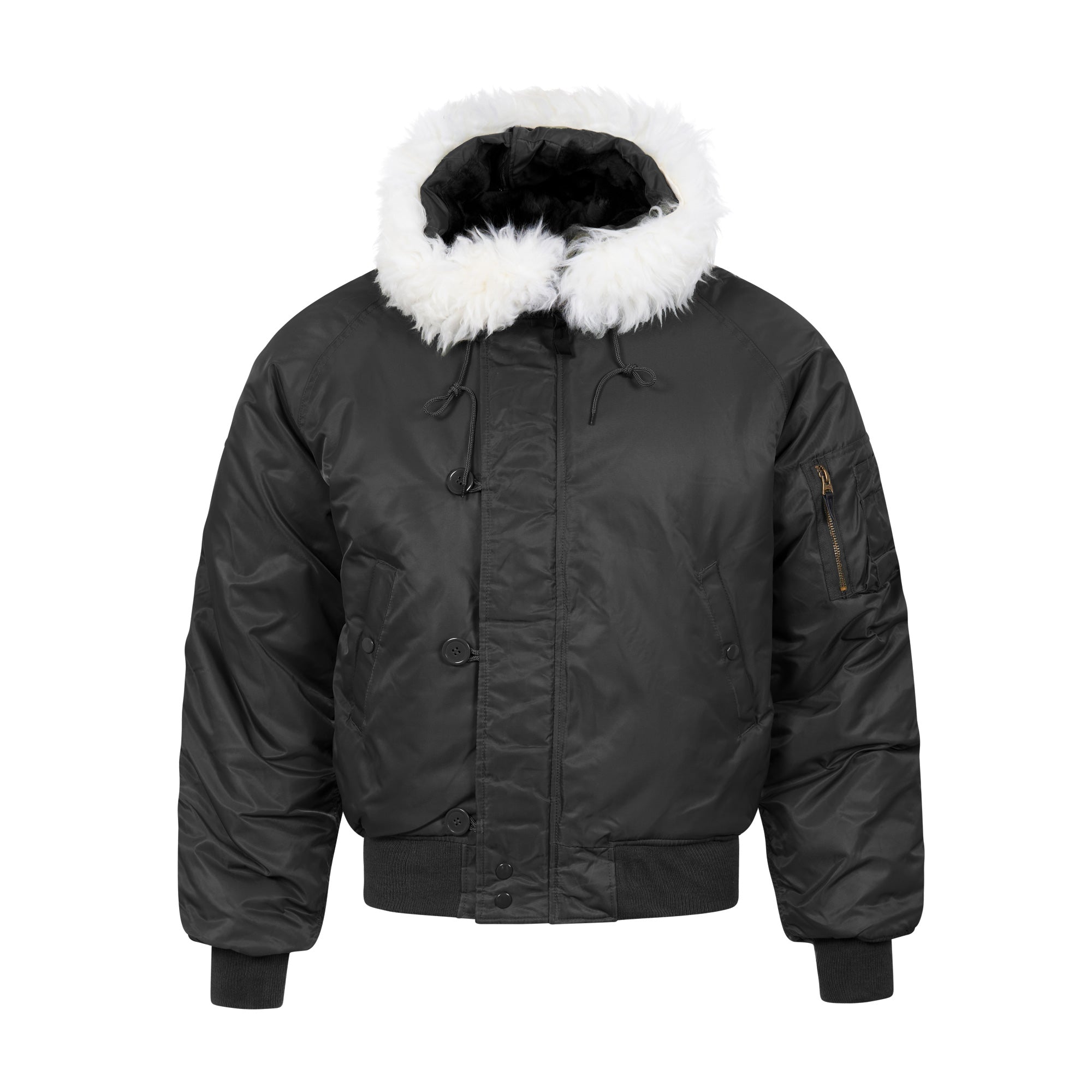 N-2B Parka Flight Short Hooded Bomber Jacket Black – Army & Outdoors