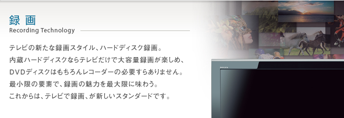 HE1/録画｜テレビ｜REGZA：東芝