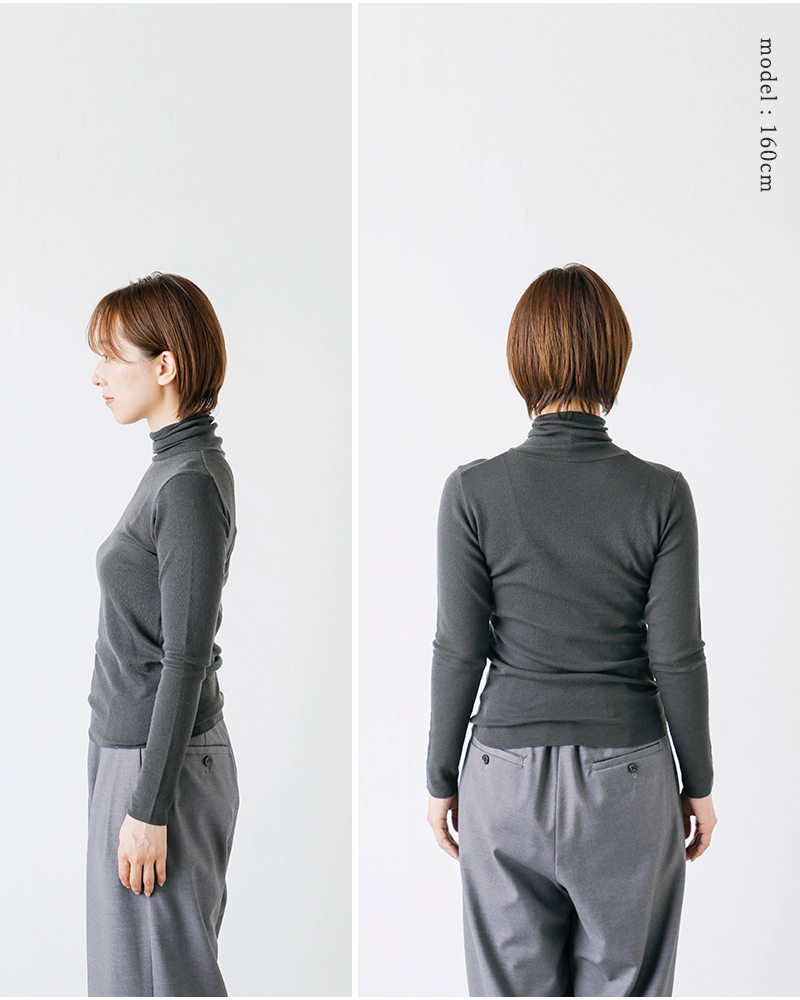 evam eva エヴァムエヴァ ウール タートルネック プルオーバー