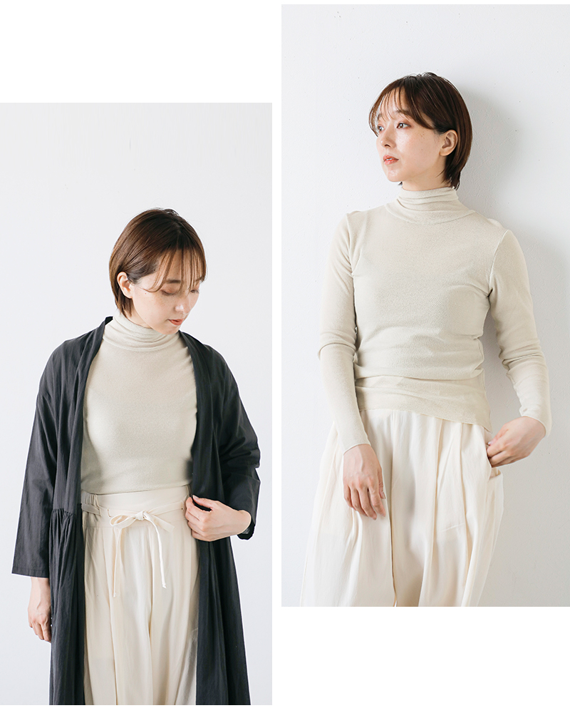 evam eva エヴァムエヴァ ウール タートルネック プルオーバー