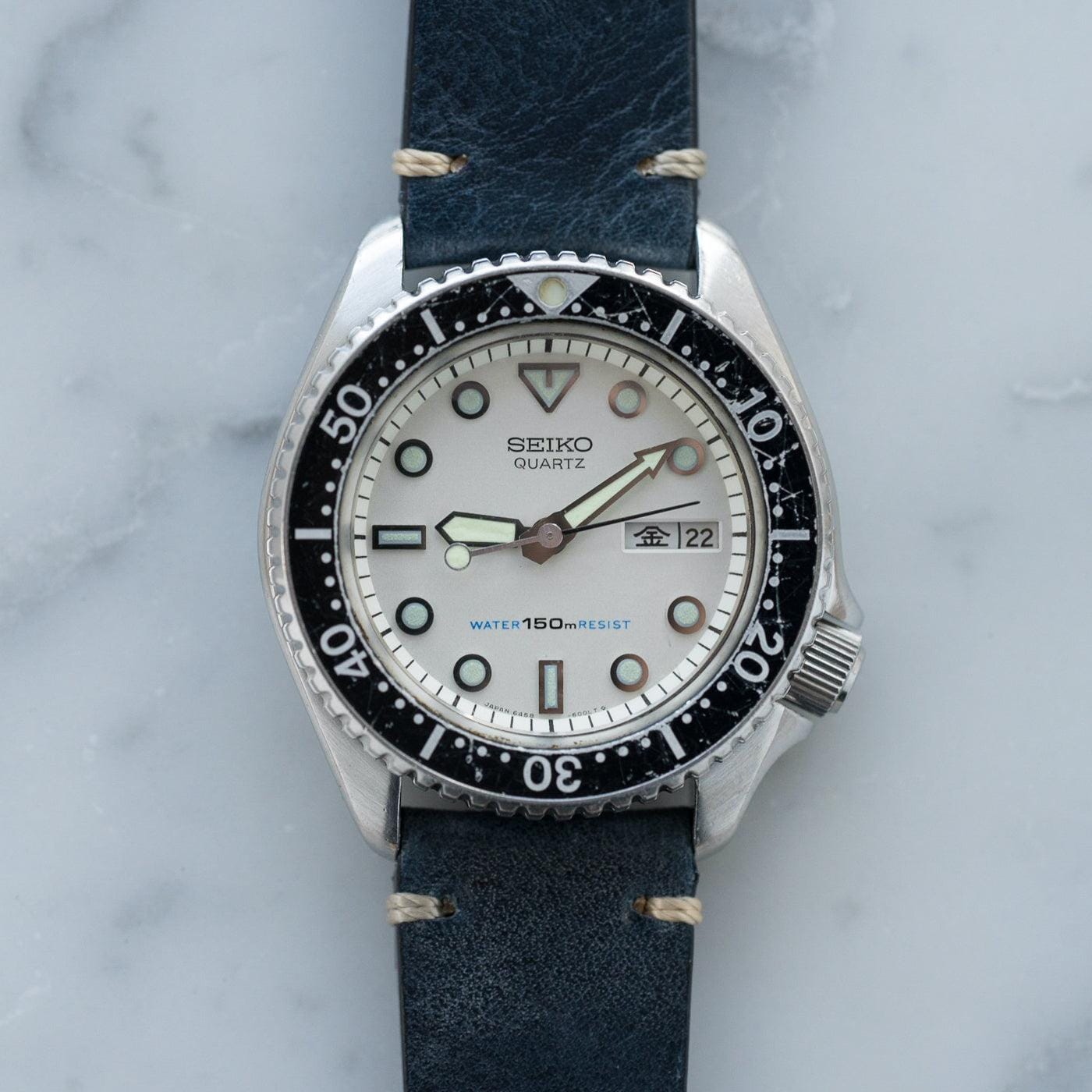 セイコー 6458ダイバー ミドルサイズ 150m クォーツダイバー 6458-600B