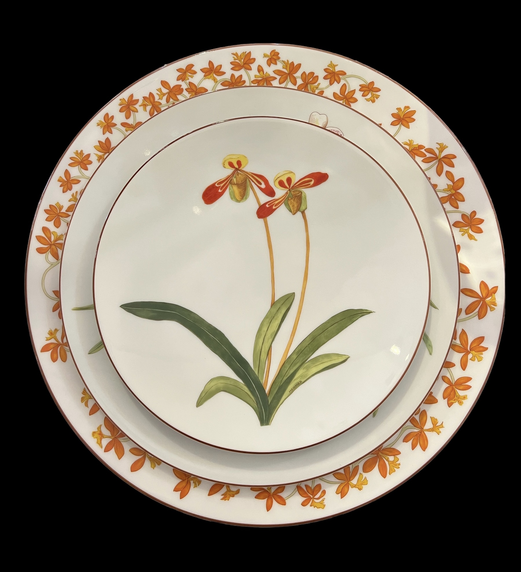 Hermes Jardin des Orchidees Porcelain Dinnerware - Ark Antiques