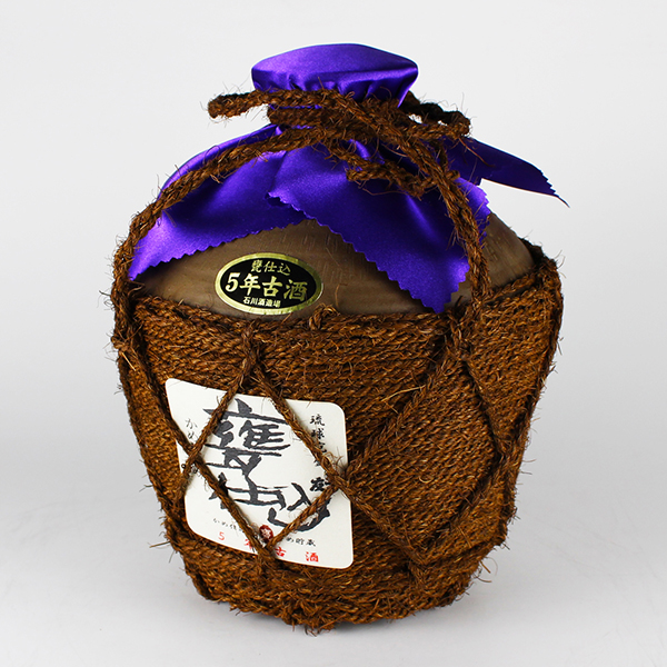 玉友 甕仕込 五年古酒 縄巻一升壺 43度,1800ml / 石川酒造場 / 泡盛