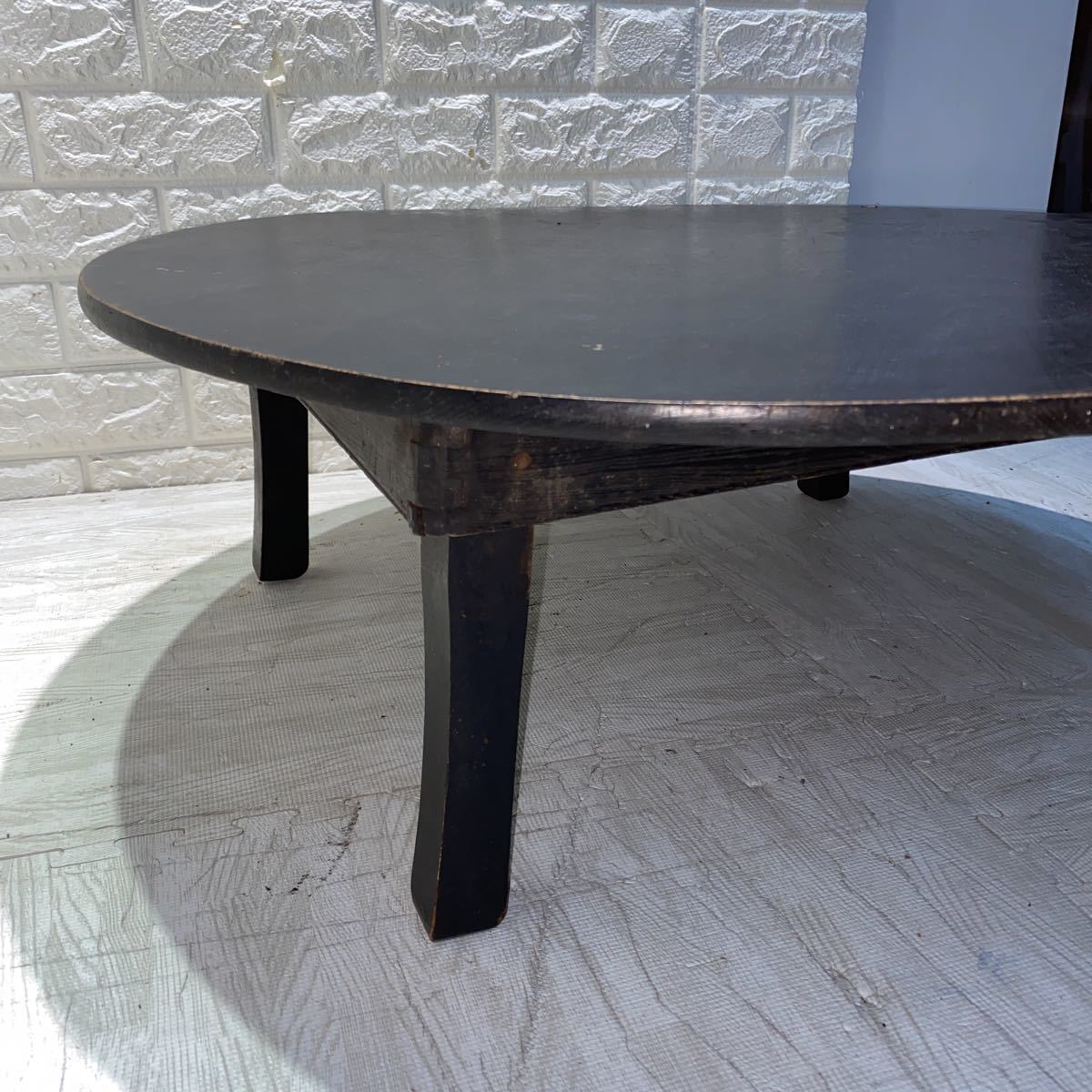 丸ちゃぶ台 円卓 座卓 昭和レトロ 時代物 丸テーブル 古民家 古道具