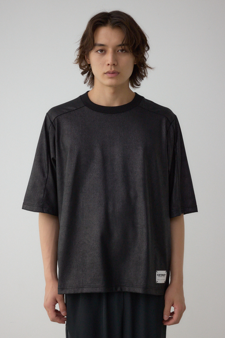 レザーライク半袖Tシャツ｜MEN｜251IAB80-1621｜AZUL BY MOUSSY