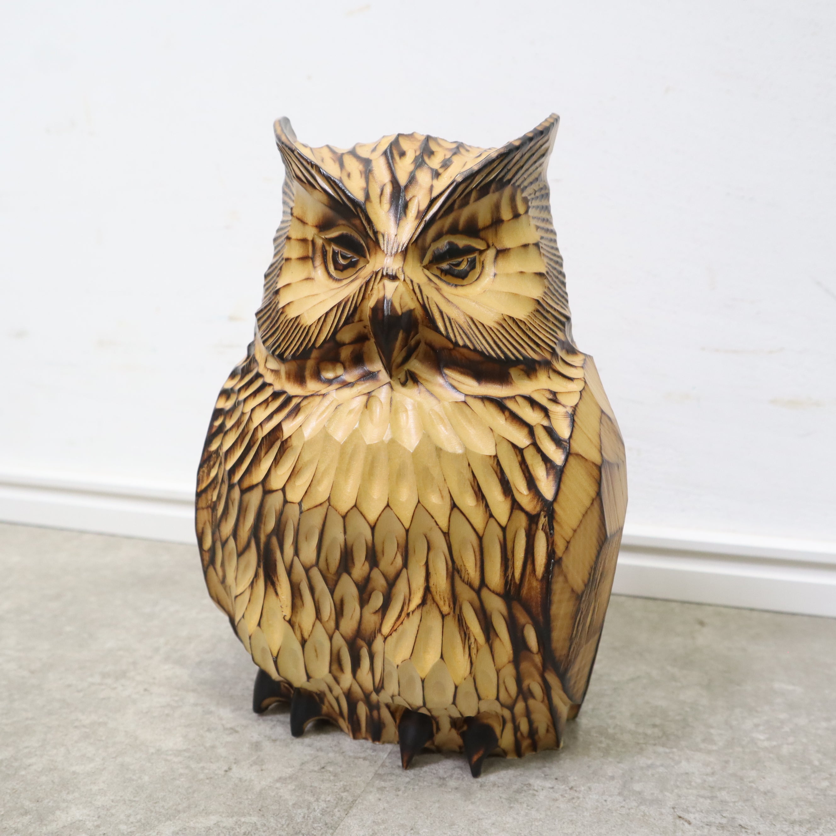 工房がんま フクロウの木彫り 流木 工房がんま フクロウの木彫り 流木