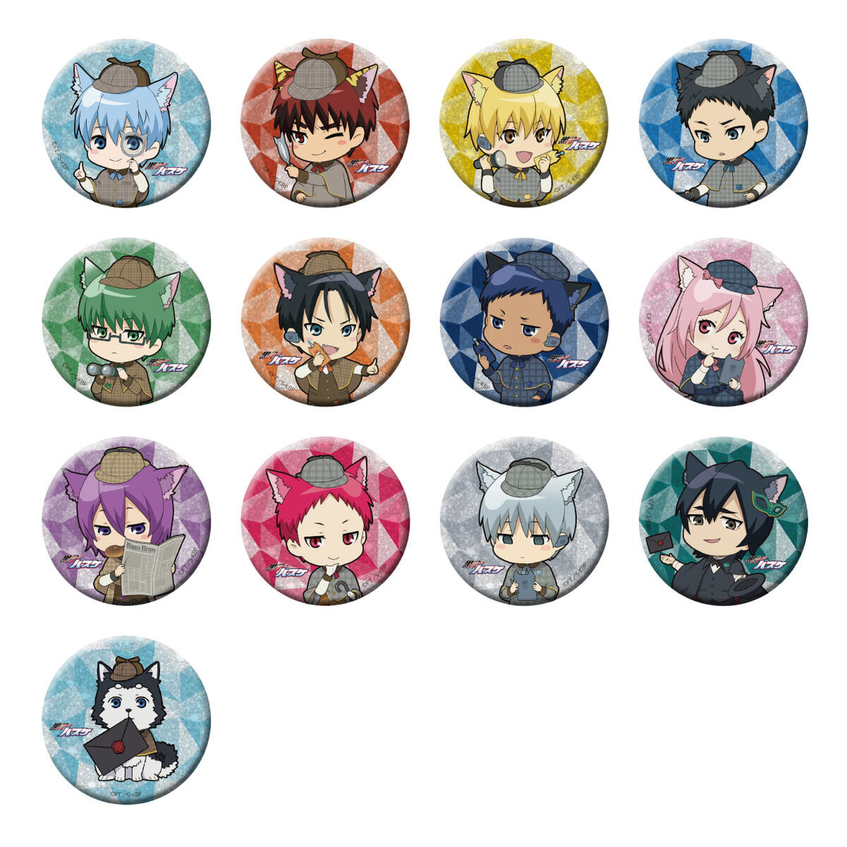 黒子のバスケ in ナンジャタウン 怪盗花宮とキセキの探偵団」缶バッジ