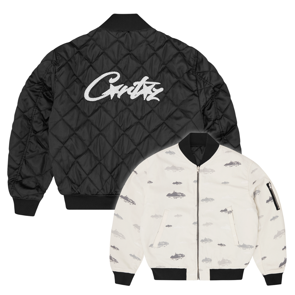 CORTEIZ REVERSIBLE BOMBER JACKET - OFFWHITE/BLACK - bando2324.com