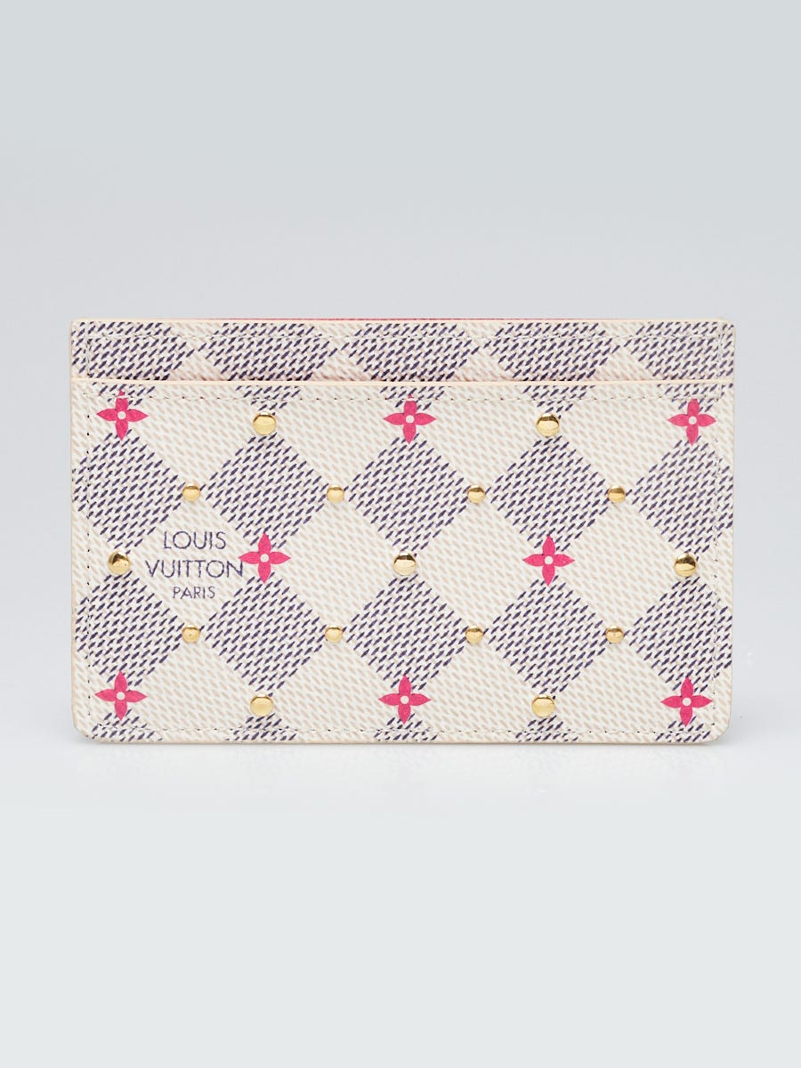 Louis Vuitton Limited Edition Damier Azur Canvas Studded Card