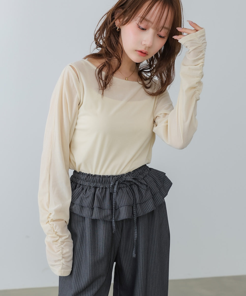 前後2WAYシアーベロアトップス – Bab