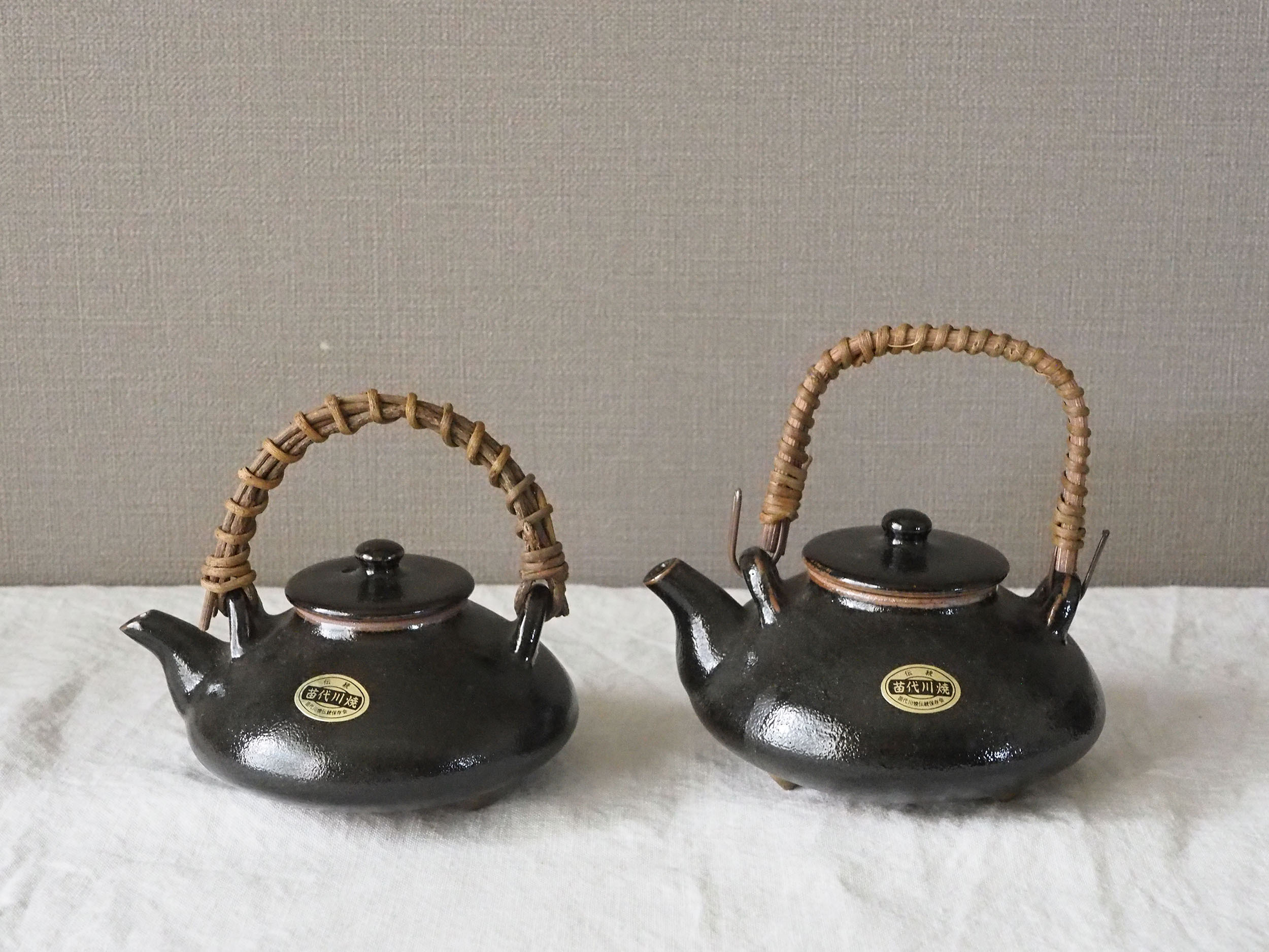 Vintage | 苗代川焼 鮫島佐太郎窯 黒薩摩 雲助 | Little TAO