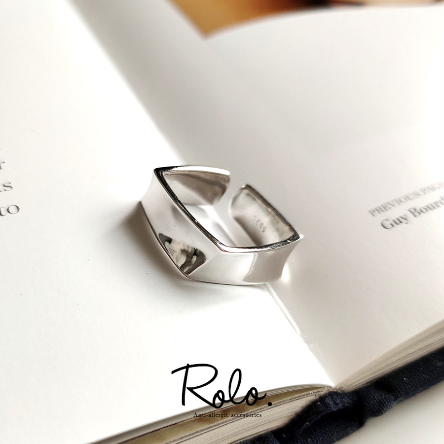 ブロックスクエアリング シルバー925 | Roloshop BASE店
