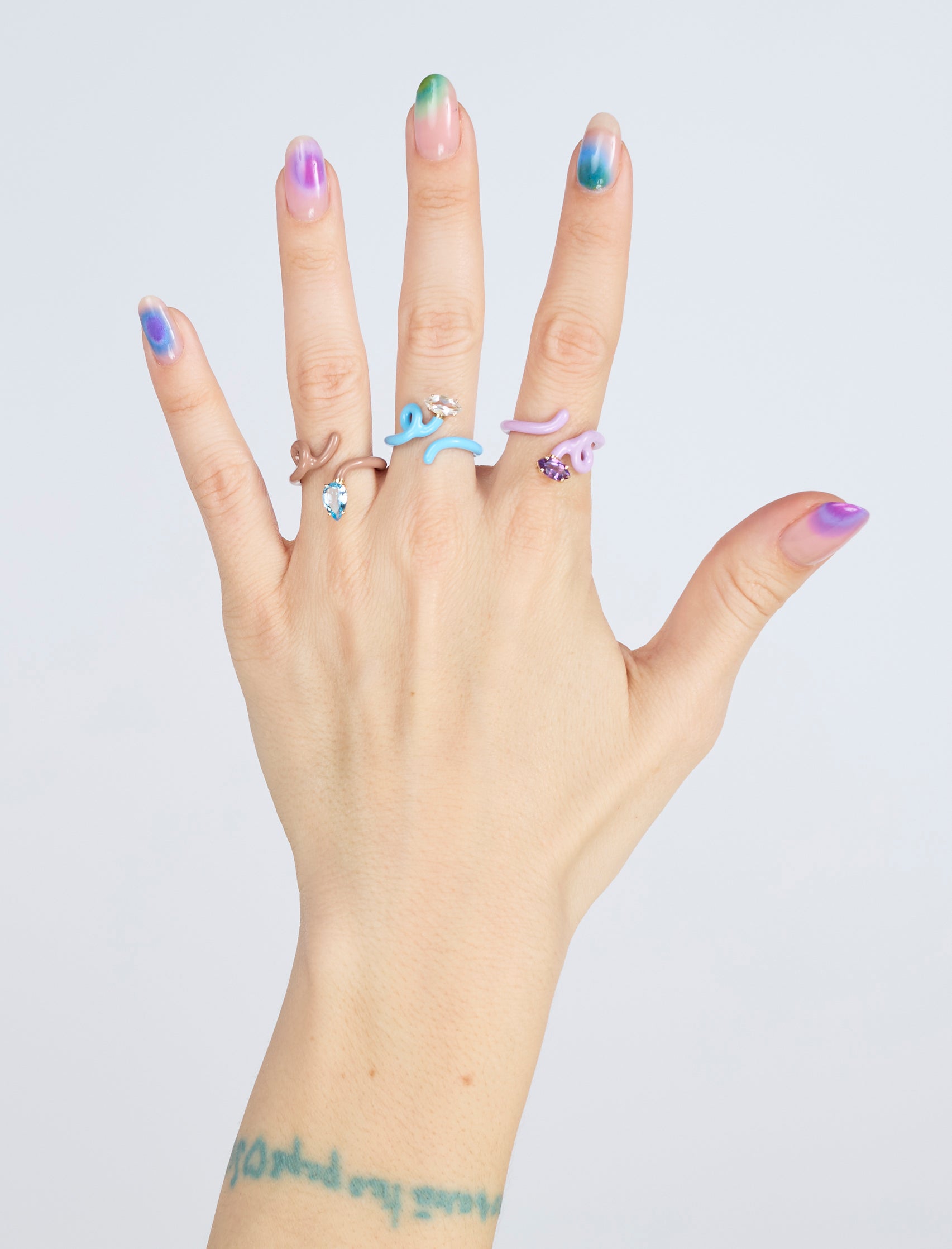 BABY VINE RING ~ IN WARM TAUPE – Bea Bongiasca