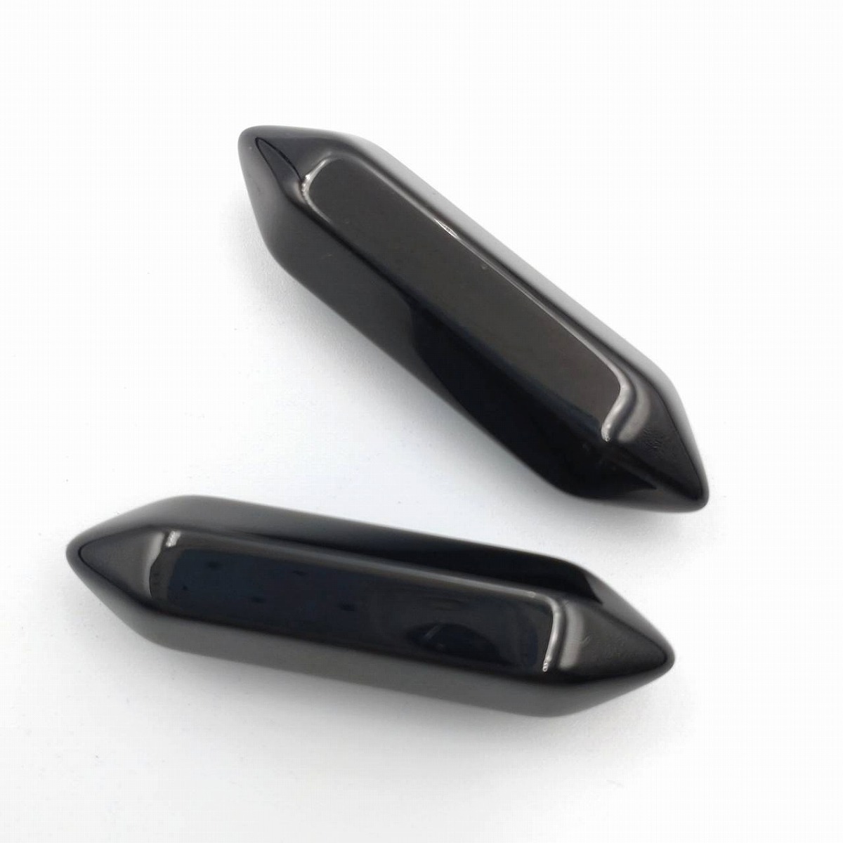 オニキス ポイント型 2個 No.14 浄化用 天然石 パワーストーン 六角柱