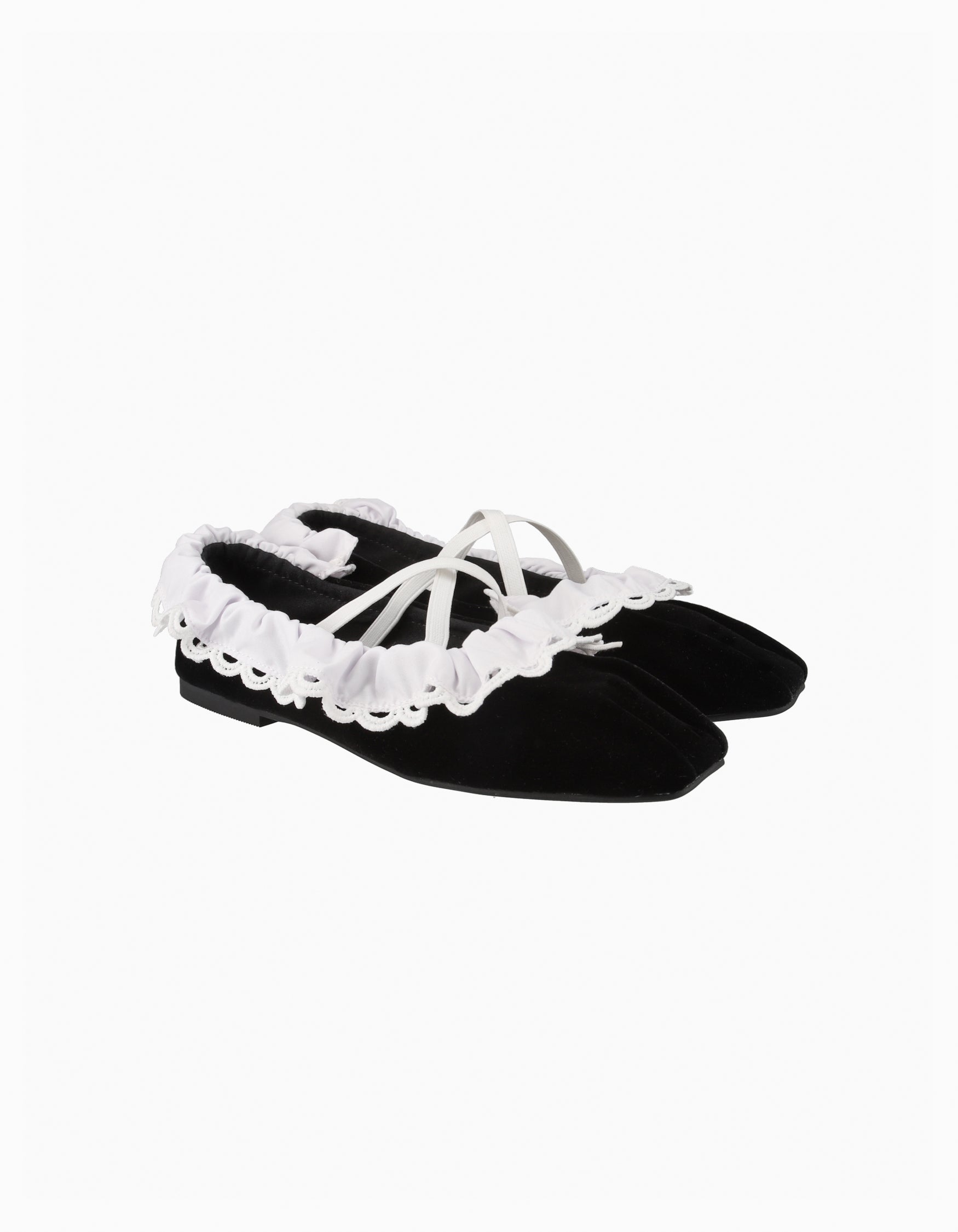 BIBIY. MADE | B. LACE BALLERINAS BLACK｜Bibiy.