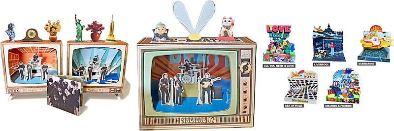 ザ・ビートルズ、ペーパー・ジオラマ“立版古”新作3種が公式ストアで