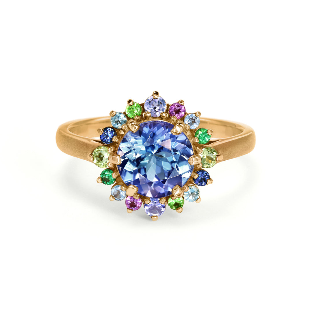ビズー公式】タンザナイト マルチカラー K18(18金) リング フロレゾン