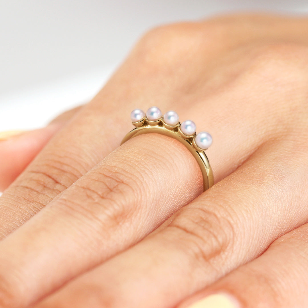 ビズー公式】 アコヤ真珠 ベビーパール 伊勢志摩産 Pt900 K18(18金) YG