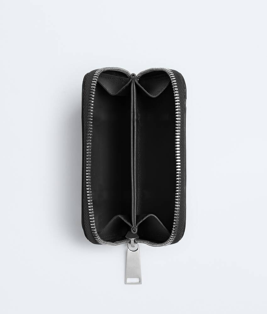 Men's Zipped Card Case in Black | Bottega Veneta US