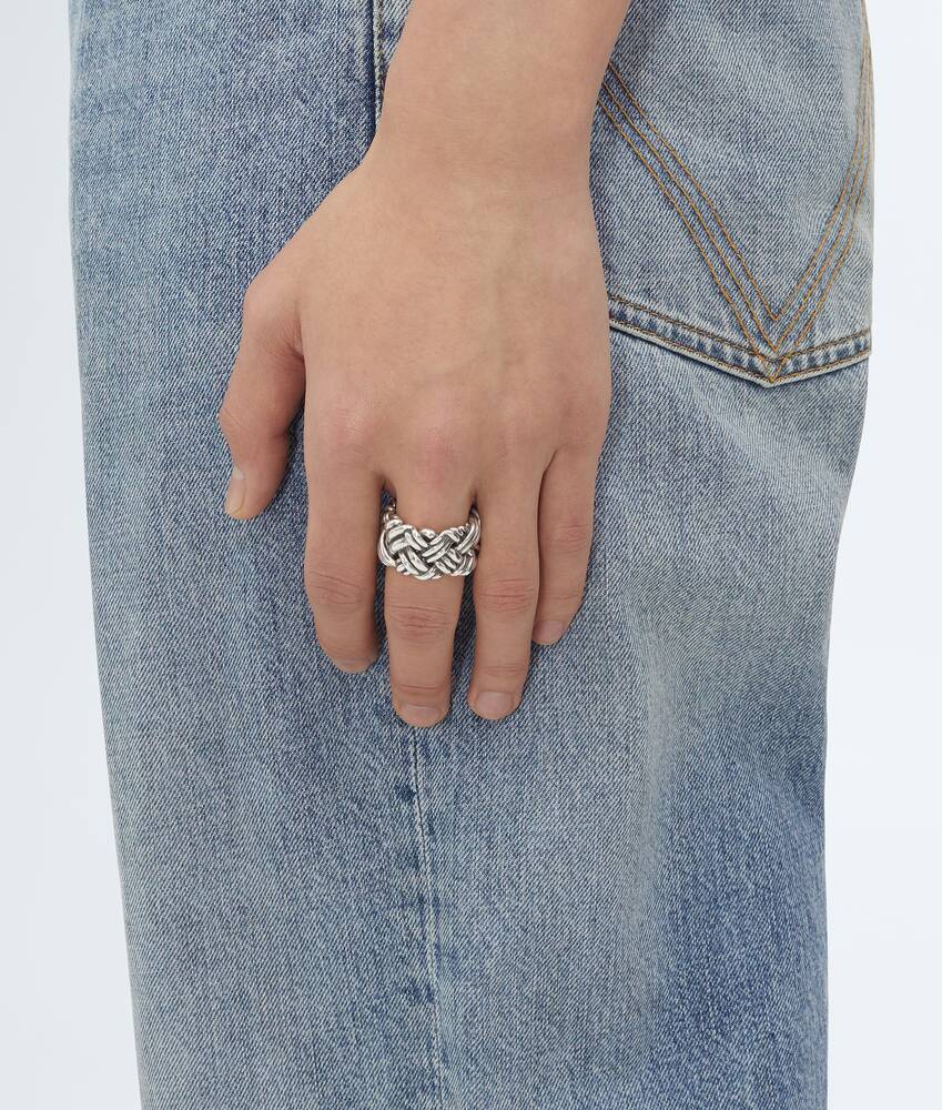 イントレチャート リング|シルバー/メンズ ボッテガ・ヴェネタ Bottega