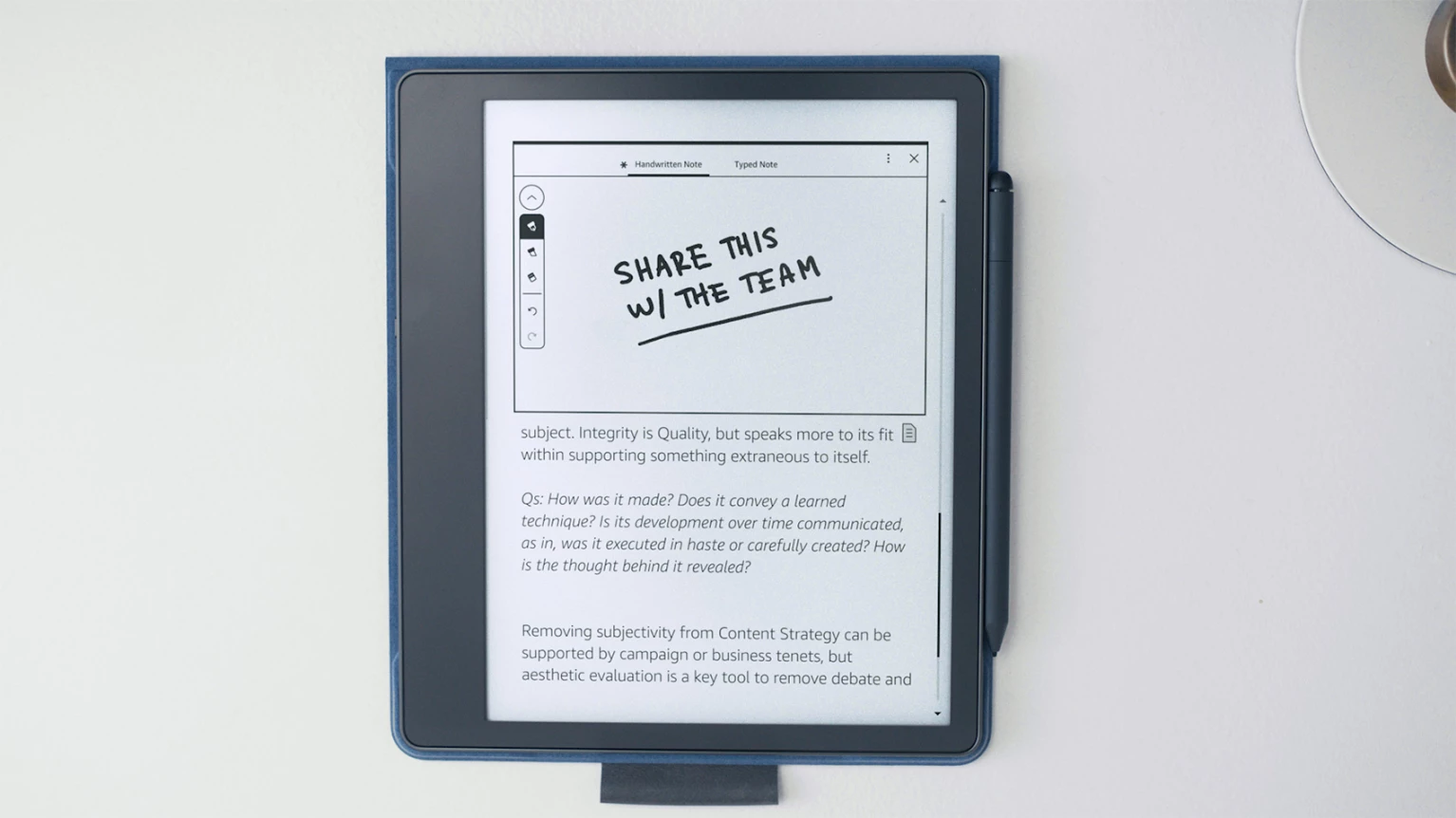 New Kindle Scribe with 10.2