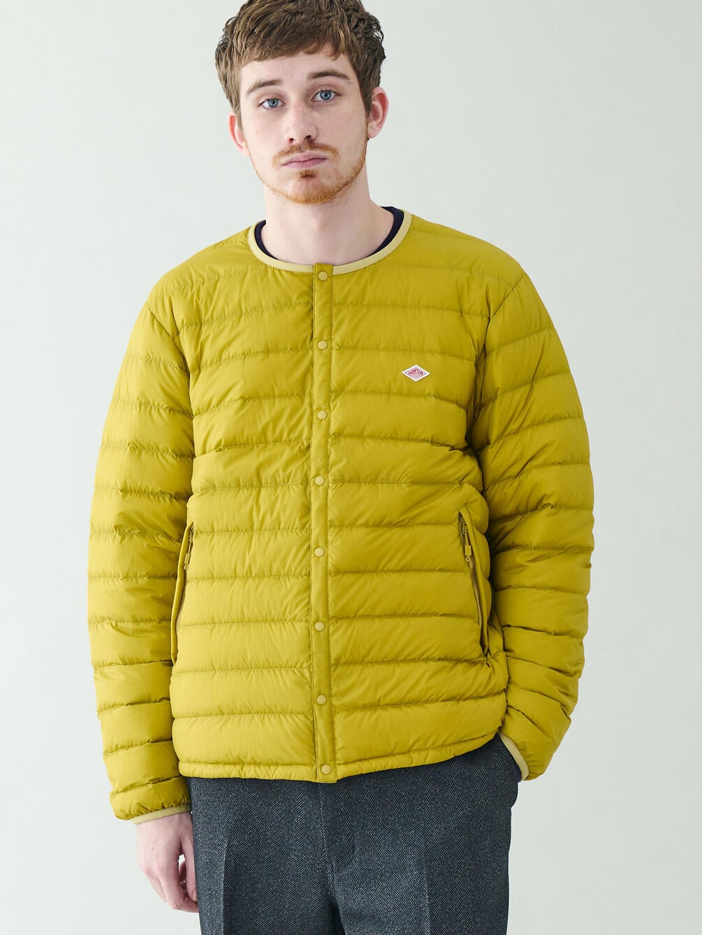 ノベルティ対象】DANTON | クルーネック インナーダウンジャケット MEN