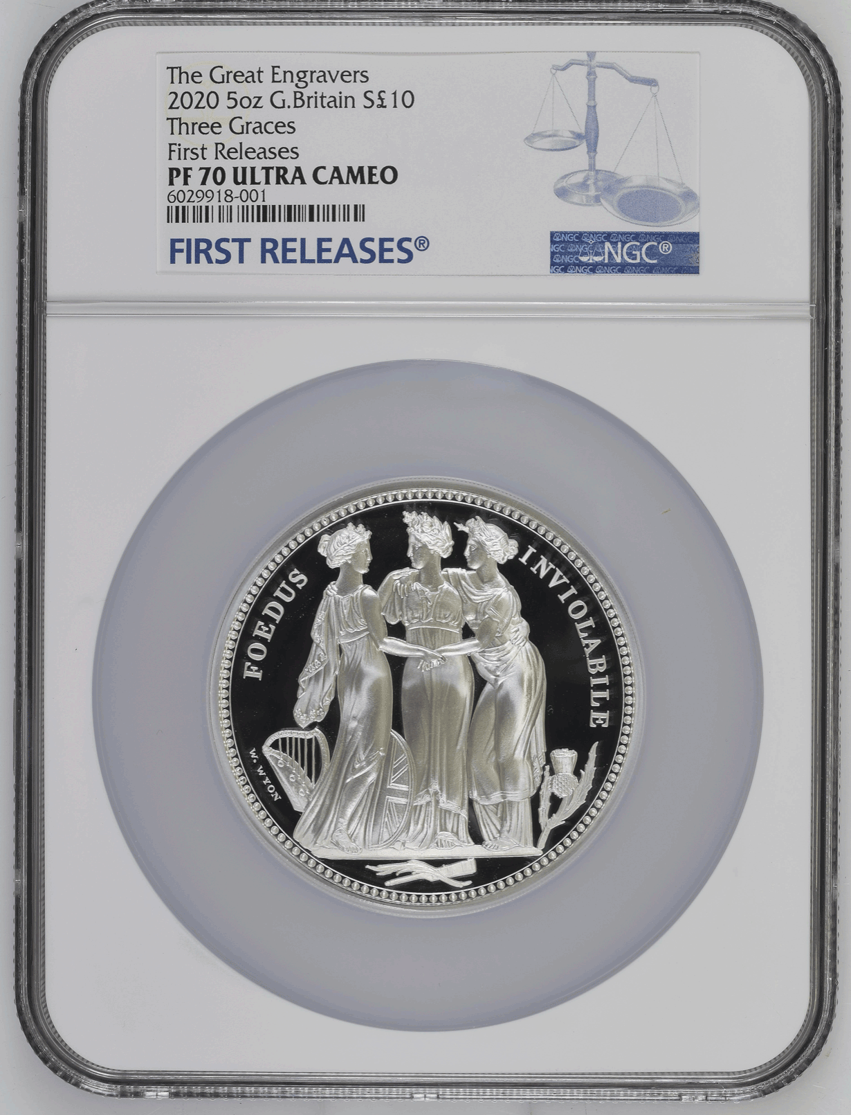 PF 70 5oz Silver 2020 Three Graces : Royal Mint | The Britannia