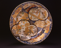 色絵花卉文九角皿 九谷 文化遺産オンライン