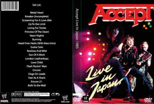 ACCEPT Live In Japan 1985 DVD | DVD Rock Depot