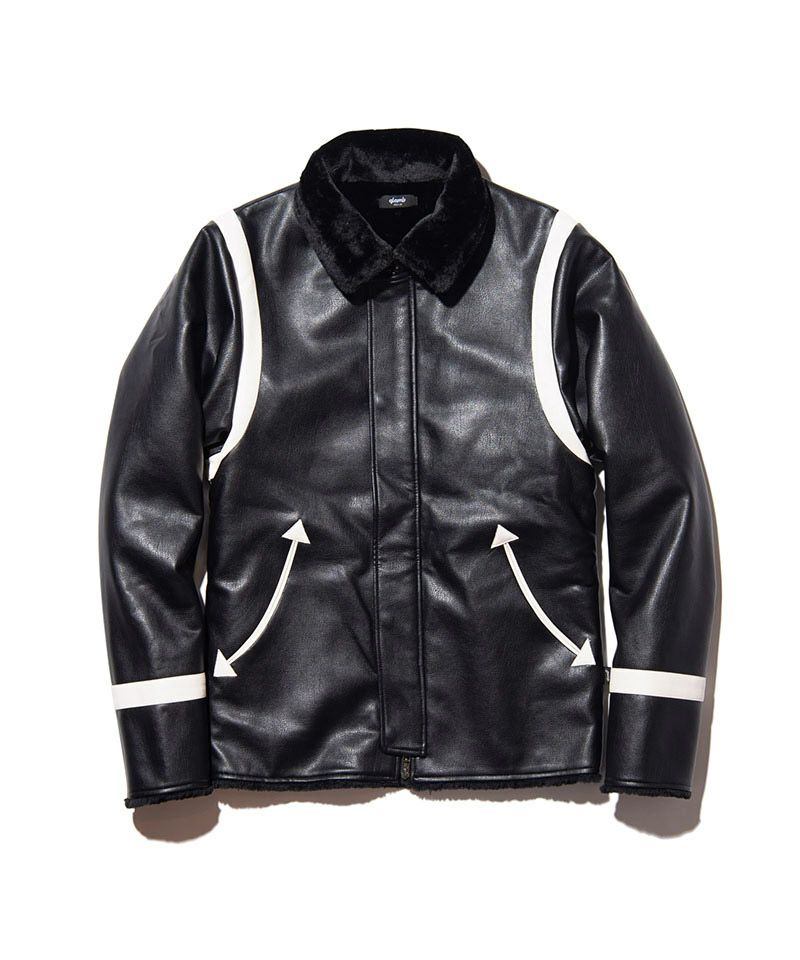 30%OFF【glamb(グラム)】Synth Mouton Biker JKT シンセムートン