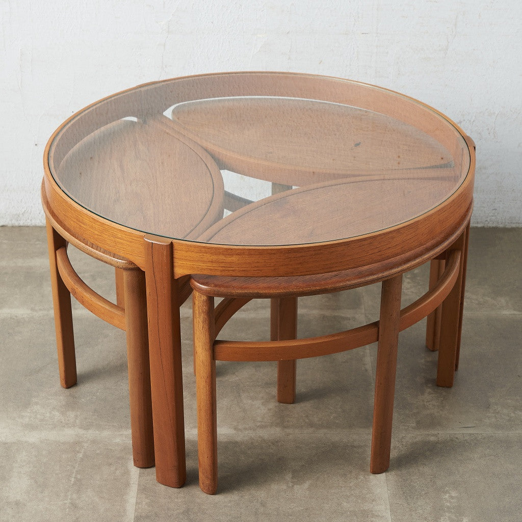 ネイサン Nathan ヴィンテージ ネストガラストップ コーヒーテーブル