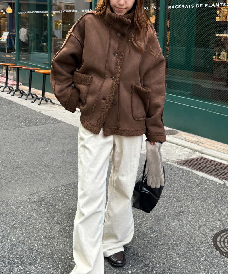 タイムセール35%OFF】El marフェイクムートンジャケット | CANAL JEAN