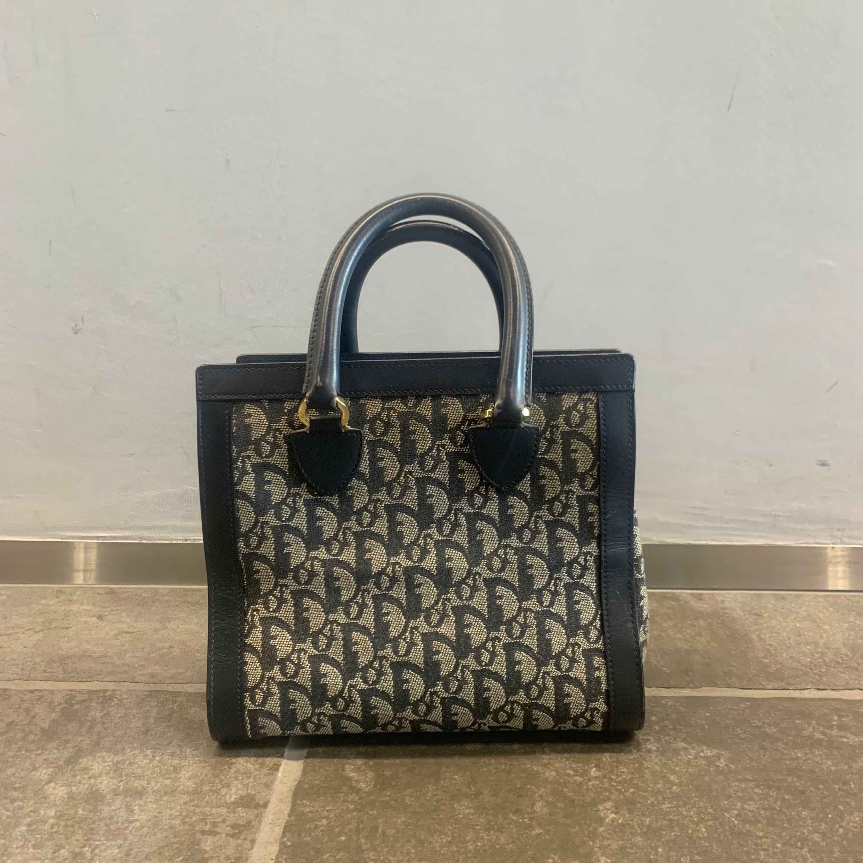 Dior トロッター キャンバス/レザー ハンドバッグ