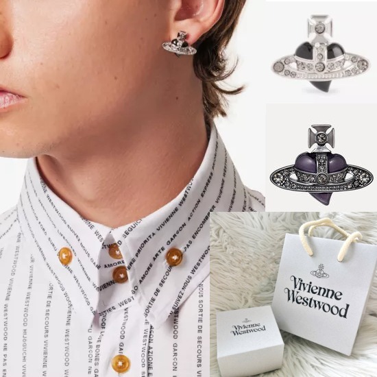 ◇VivienneWestwood◇ MAN DIAMANTE HEART シングルピアス (Vivienne