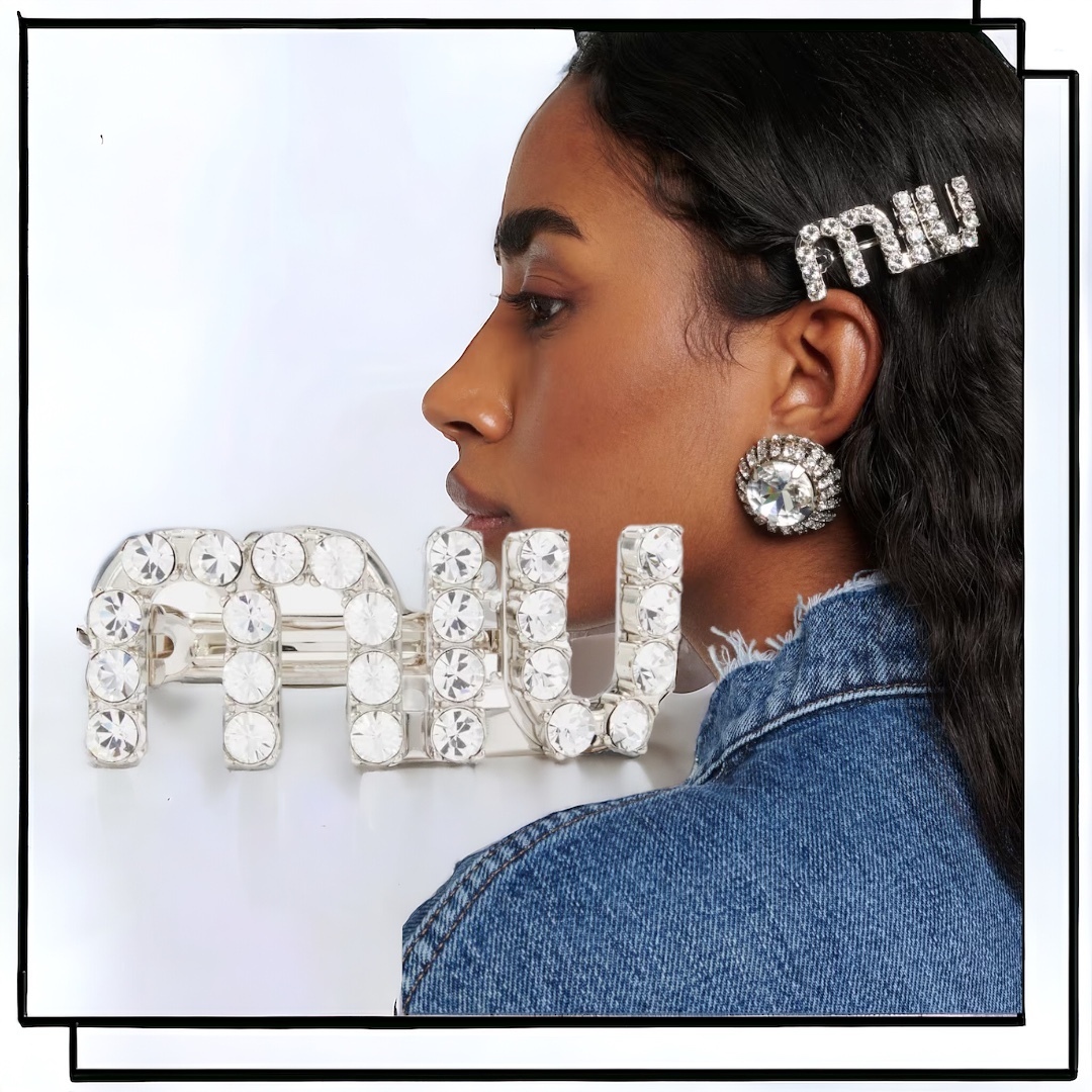 国内発】Miu Miu クリスタル ヘアクリップ (MiuMiu/ヘアアクセサリー